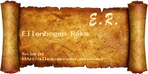Ellenbogen Réka névjegykártya